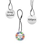 Shimmer Silver Custom Hang Tag - Circle - 1